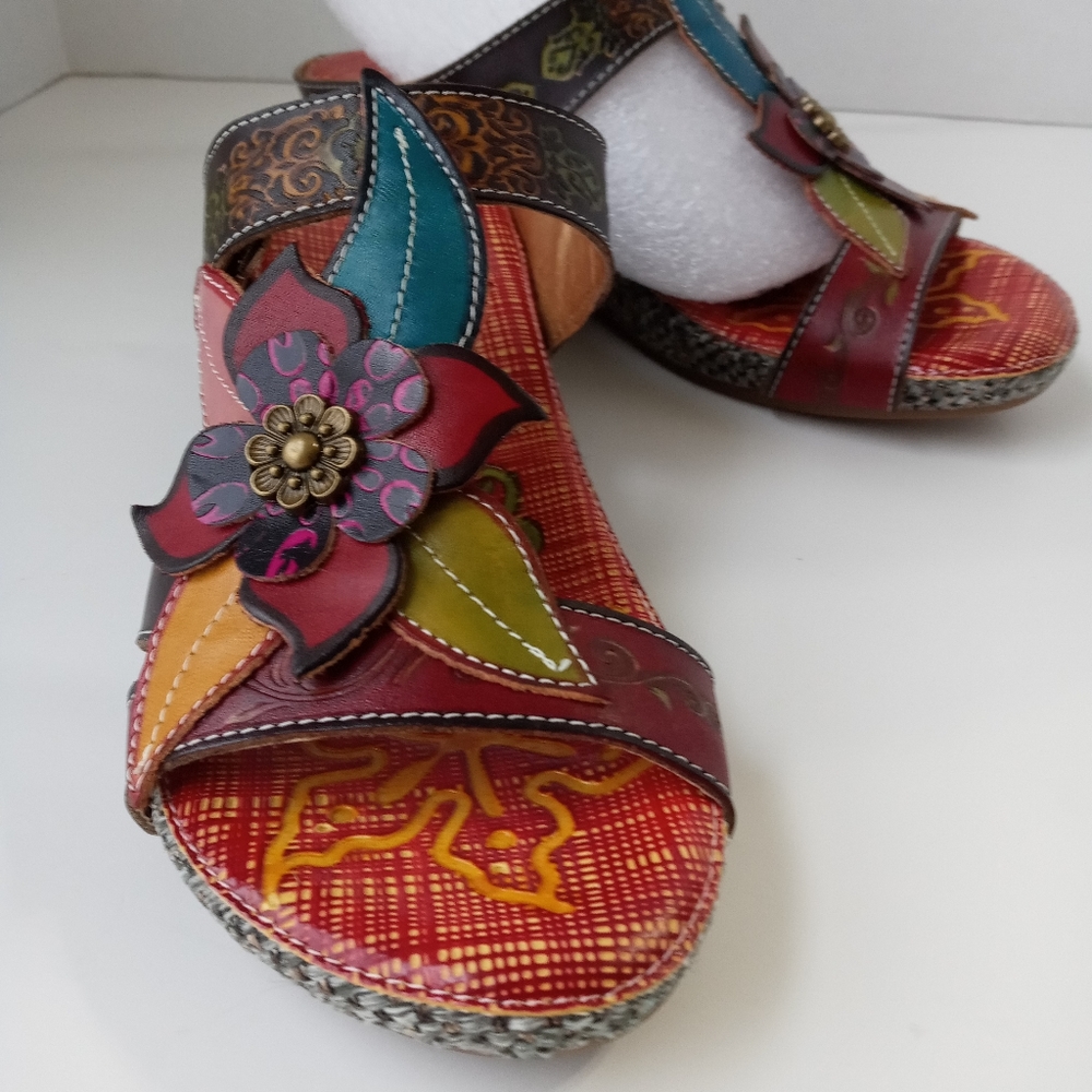 Socofy leather sandals sz7ww